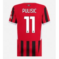 Camisa de Futebol AC Milan Christian Pulisic #11 Equipamento Principal Mulheres 2024-25 Manga Curta